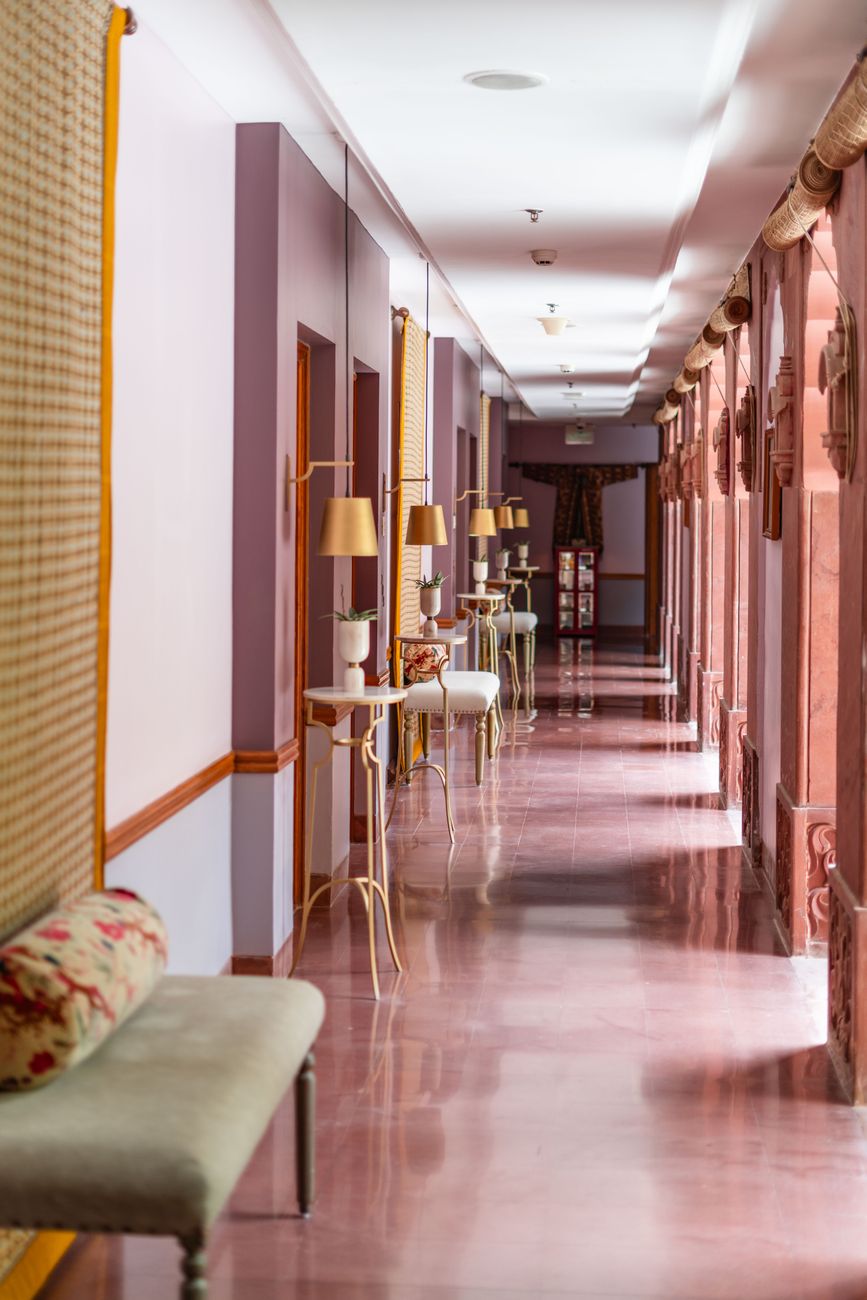 Boutique heritage stone hotel interior